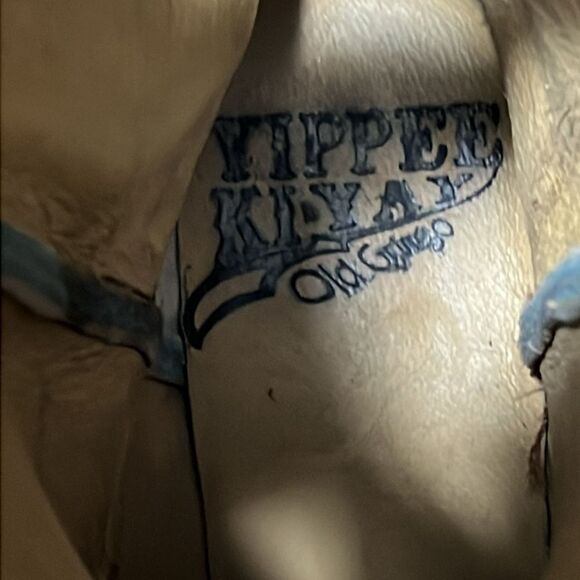 🔥 Yippee Ki Yay Old Gringo Embroidered Turquoise Cowboy Boots - Women's Sz 7.5B - Picture 12 of 15